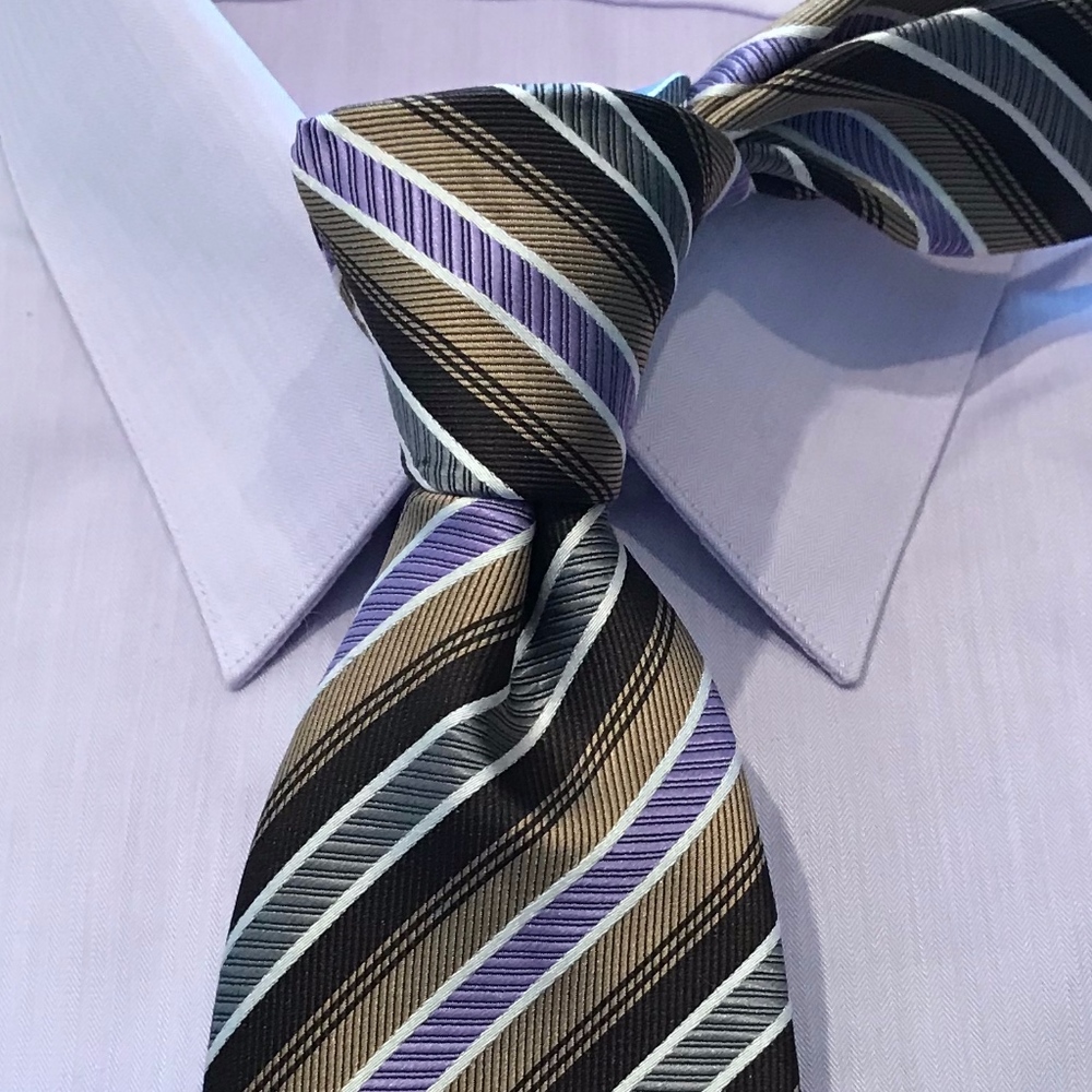 Multi-Colored Striped Tie - Picture 2 of 4
